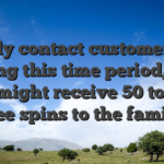 Merely contact customer care during this time period, and you might receive 50 totally free spins to the family