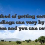Method of getting certain headings can vary by the system and you can county