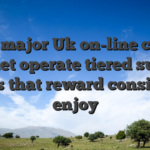 Most major Uk on-line casino internet operate tiered support plans that reward consistent enjoy