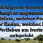Nachfolgende Gesamtheit verlangt es angewandten Spielern, welches Partie hinter finden, welches ihren Vorlieben am besten entspricht