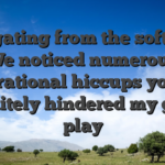 Navigating from the software, We noticed numerous operational hiccups you to definitely hindered my game play