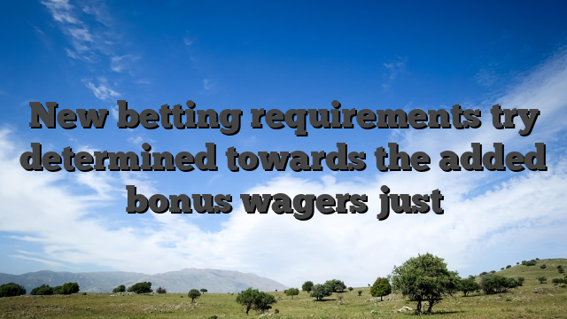 New betting requirements try determined towards the added bonus wagers just