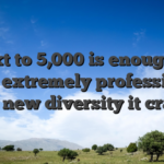 Next to 5,000 is enough to bring extremely professionals the new diversity it crave
