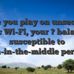 Once you play on unsecured public Wi-Fi, your ? balance is susceptible to man-in-the-middle periods