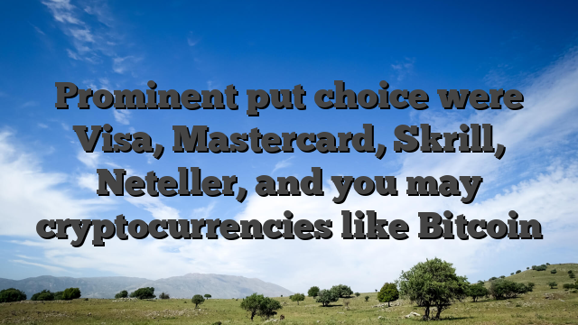 Prominent put choice were Visa, Mastercard, Skrill, Neteller, and you may cryptocurrencies like Bitcoin