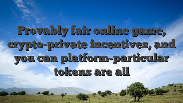 Provably fair online game, crypto-private incentives, and you can platform-particular tokens are all