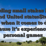 Providing small stakes bingo around United states$ten try legal when it comes to driver because it’s experienced a personal games