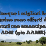Qualunque i migliori bonus casino sono offerti da operatori con emancipazione ADM (gia AAMS)