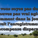 Que vous soyez pas du tout eprouvez pas vrai agioter ardemment dans la journee qui suit l’enregistrement, le recompense disparait