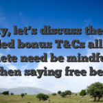 Really, let’s discuss the trick added bonus T&Cs all the athlete need be mindful of when saying free bets