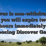 Revolves is non-withdrawable and you will expire twenty four hours immediately after choosing Discover Game