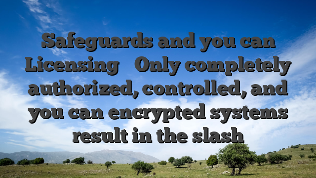 Safeguards and you can Licensing � Only completely authorized, controlled, and you can encrypted systems result in the slash