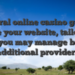 Several online casino games take your website, tailored and you may manage by the additional providers