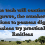 Since tech will continue to improve, the number of choices to possess digital casinos try practically limitless
