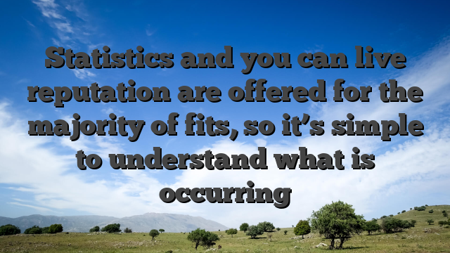 Statistics and you can live reputation are offered for the majority of fits, so it’s simple to understand what is occurring