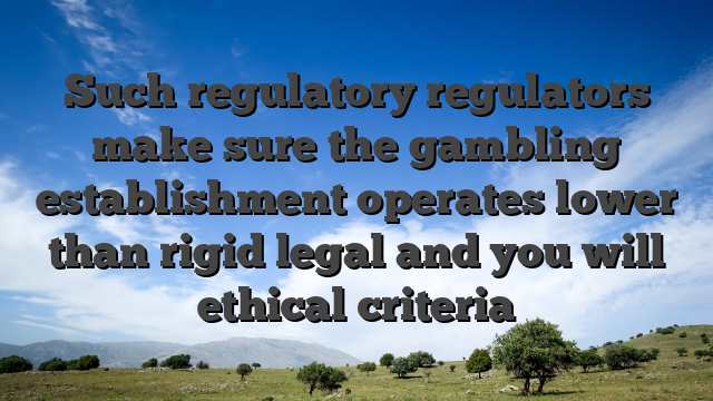 Such regulatory regulators make sure the gambling establishment operates lower than rigid legal and you will ethical criteria