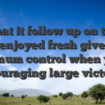 That it follow up on the well-enjoyed fresh gives you maximum control when you’re encouraging large victories