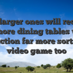 The larger ones will receive way more dining tables which function far more sorts of video game too