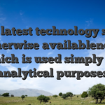 The latest technology shop otherwise availableness which is used simply for analytical purposes