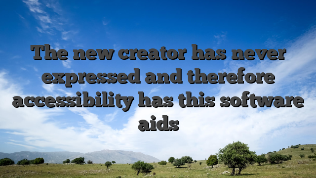 The new creator has never expressed and therefore accessibility has this software aids