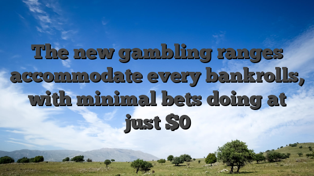 The new gambling ranges accommodate every bankrolls, with minimal bets doing at just $0