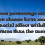 The new percentage strategy you choose have more substantial affect withdrawal rates than the user