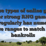 These types of online game render strong RNG gameplay and regularly has numerous choice ranges to match more bankrolls