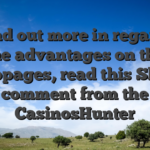 To find out more in regards to the advantages on the webpages, read this SlotV comment from the CasinosHunter