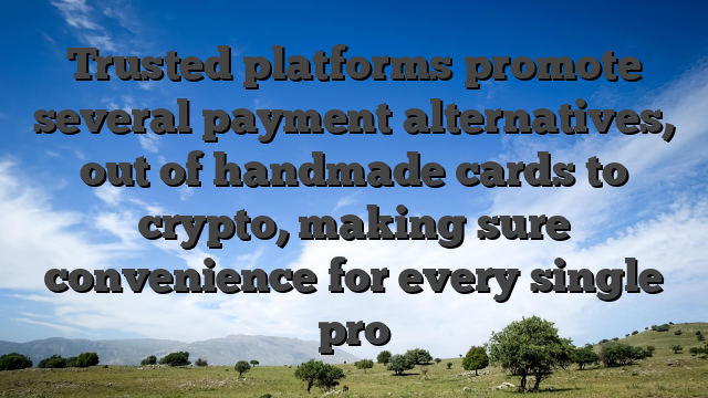 Trusted platforms promote several payment alternatives, out of handmade cards to crypto, making sure convenience for every single pro