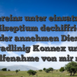 Unsereins unter einsatz von unnilseptium dechiffrieren oder annehmen Diese geradlinig Konnex unter zuhilfenahme von mir nach