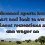 We demand sports betting part and look to own prominent recreations so you can wager on