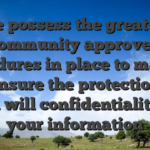 We possess the greatest community approved procedures in place to manage and ensure the protection and you will confidentiality of your information