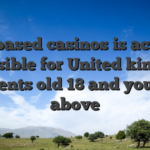 Web based casinos is actually accessible for United kingdom residents old 18 and you may above