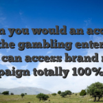 When you would an account from the gambling enterprise, you can access brand new campaign totally 100% free