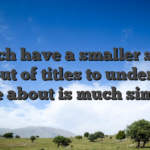 Which have a smaller sized pool out of titles to understand more about is much simpler