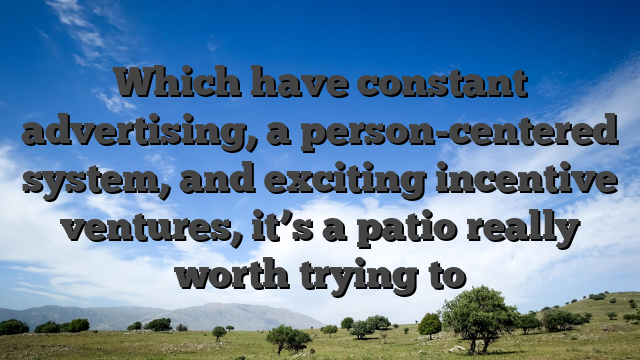 Which have constant advertising, a person-centered system, and exciting incentive ventures, it’s a patio really worth trying to