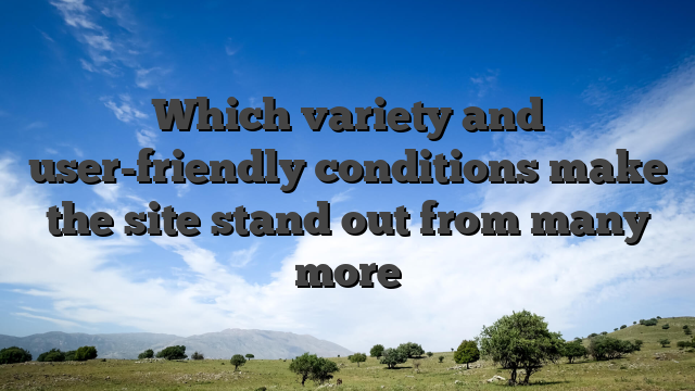 Which variety and user-friendly conditions make the site stand out from many more