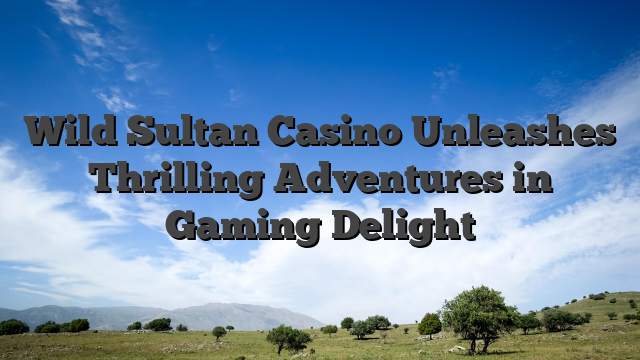 Wild Sultan Casino Unleashes Thrilling Adventures in Gaming Delight