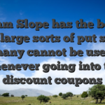 William Slope has the benefit of a large sorts of put steps  many cannot be used whenever going into the discount coupons