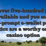 With over five-hundred games available and you may super-prompt e-wallet profits, Fanatics are a worthy on-line casino option