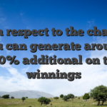 With respect to the chance, you can generate around 100% additional on the winnings