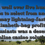 With well over five hundred games to select from and you may lightning-fast elizabeth-bag profits, Enthusiasts was a deserving online casino solution