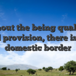 Without the being qualified hand provision, there is zero domestic border