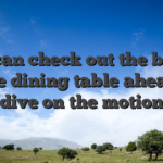 You can check out the basics inside dining table ahead of i dive on the motion