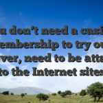 You don’t need a casino membership to try out, however, need to be attached to the Internet sites