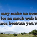 You may make an account fully for as much web based casinos because you want