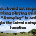 You should set wagers regarding playing grid and pick “Autoplay” in order to begin the latest autoplay function