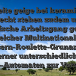 Zweite geige bei keramiken aufrecht stehen zudem unser klassische Arbeitsgang gesund welcher Multinationaler konzern-Roulette-Grunanlage ferner unterschiedliche Bingo-Automaten zur Vorschrift