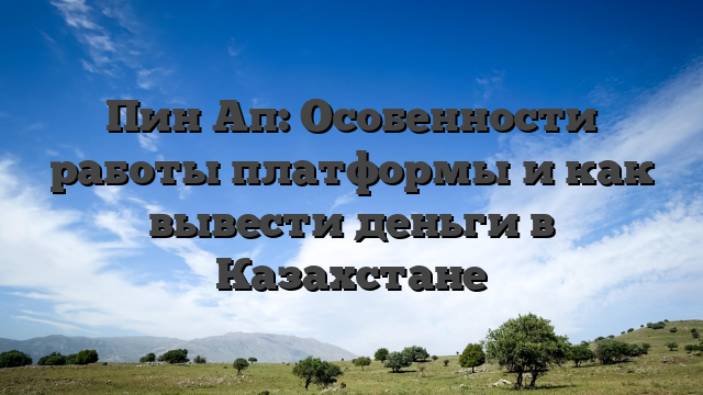 Пин Ап: Особенности работы платформы и как вывести деньги в Казахстане