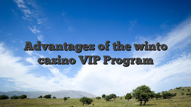 Advantages of the winto casino VIP Program